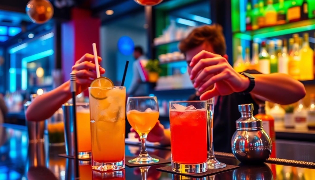 Learn cocktail kurs berlin with expert instructors in a fun, engaging setting while mixing colorful drinks.