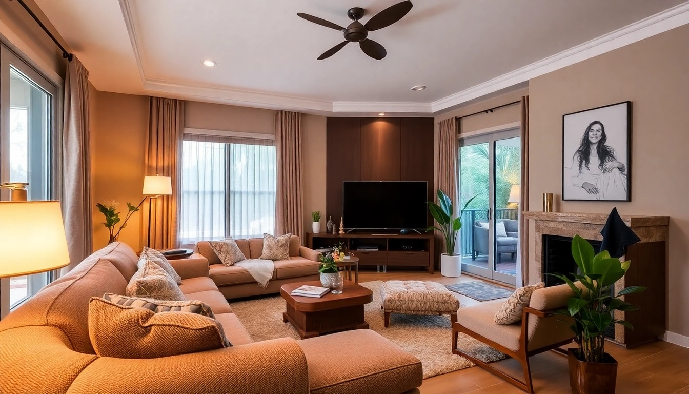 Visit the Margaret Drive Residence, showcasing cozy living room decor with modern design elements.