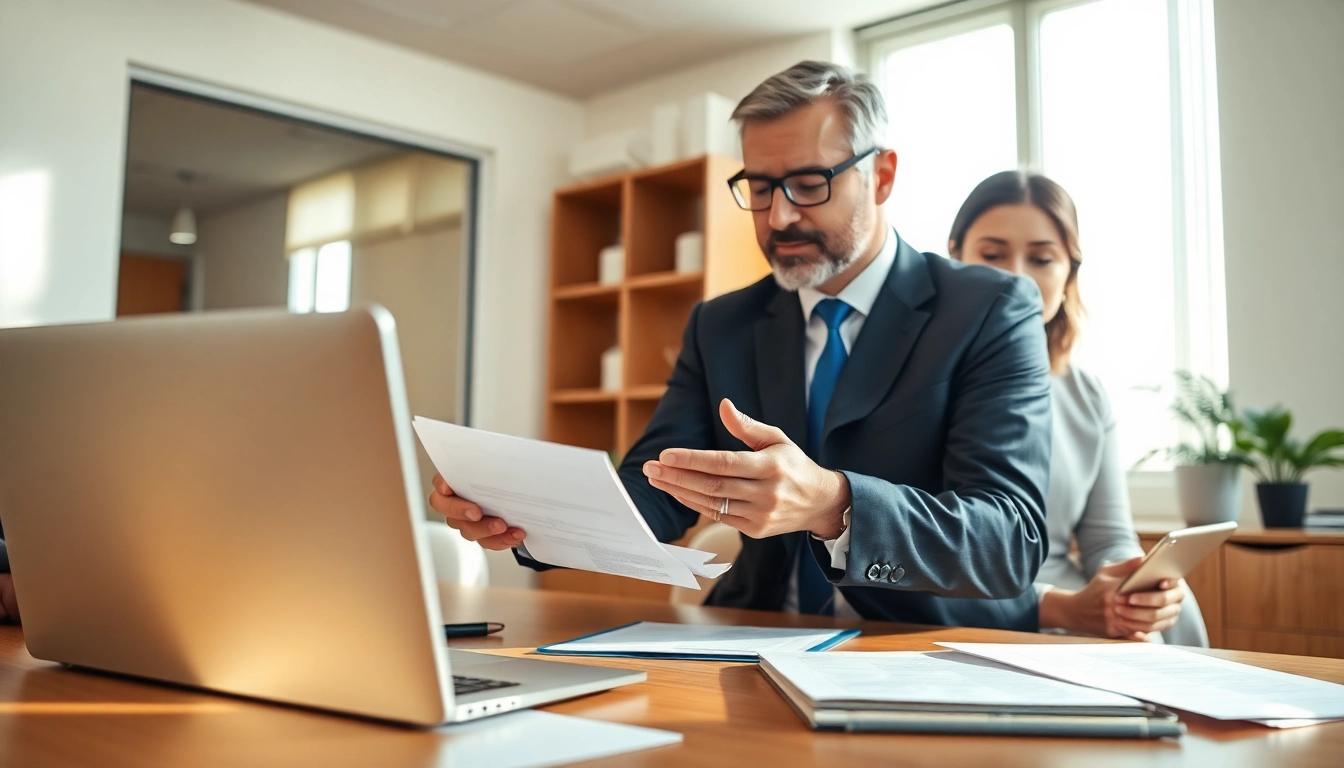 Discover the process of trademark registration in Dubai with a professional lawyer assisting a client.