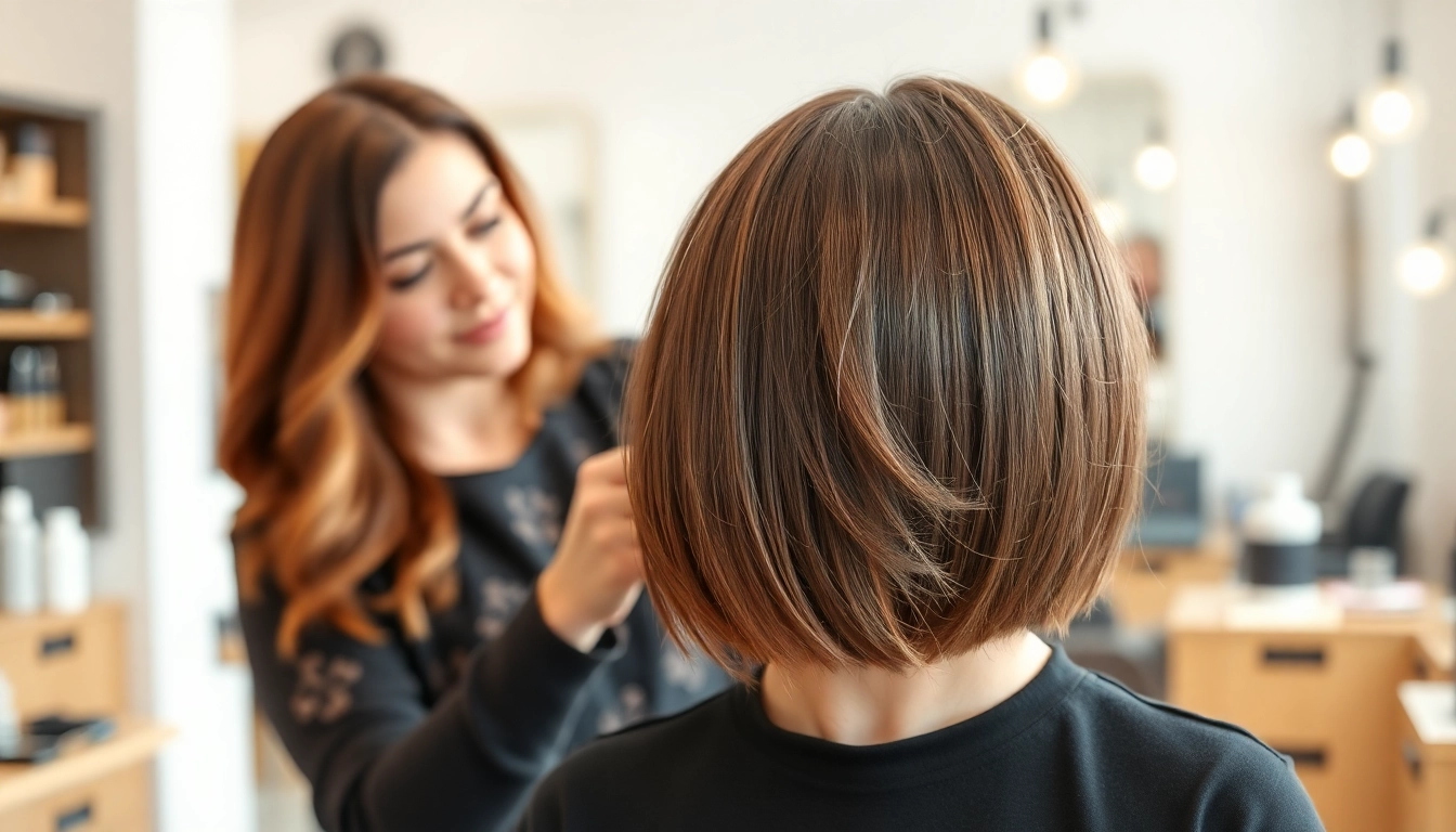 Showcasing haircuts for fine hair, a stylish bob cut enhances volume and movement.