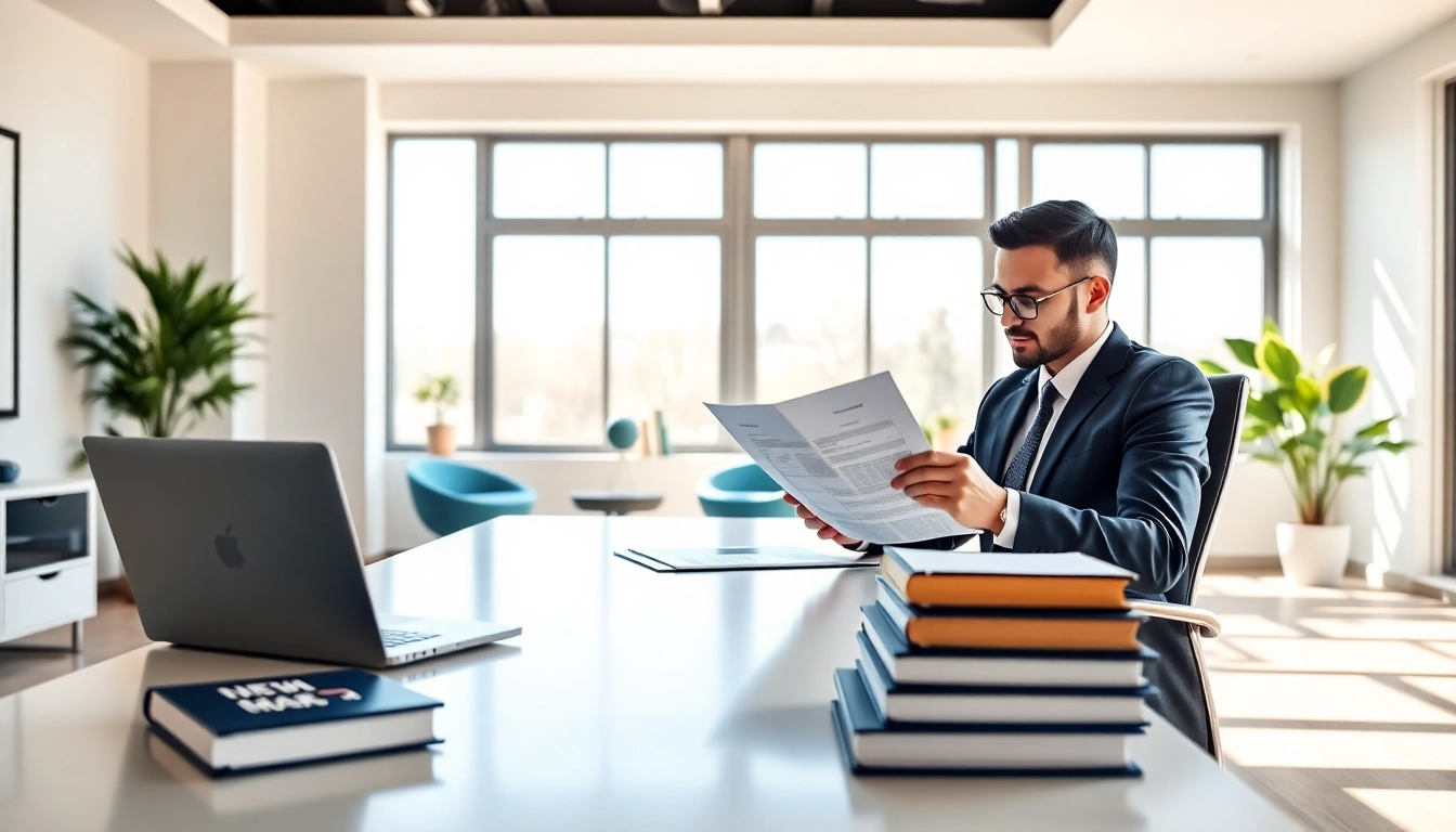 Learn how to buy MBA degree in a professional office setting with modern decor.