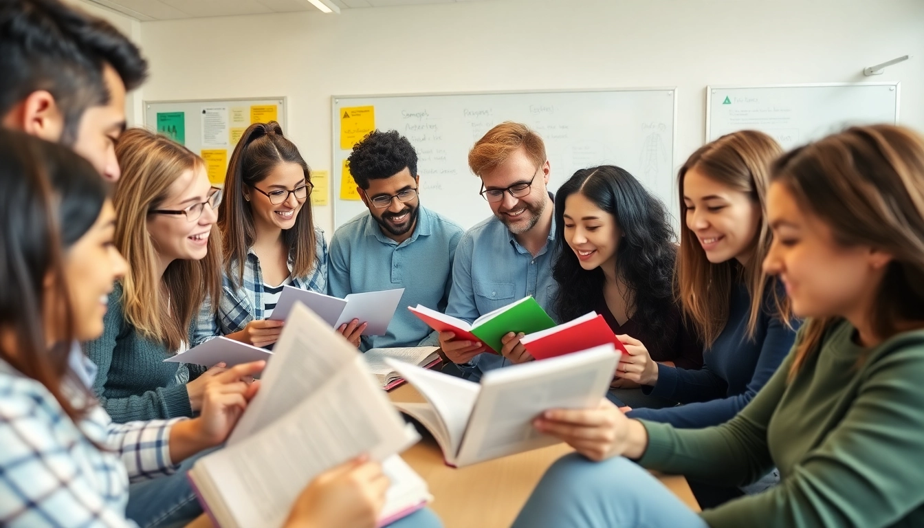 Nurturing environment for students studying NVQ sample answers collaboratively.