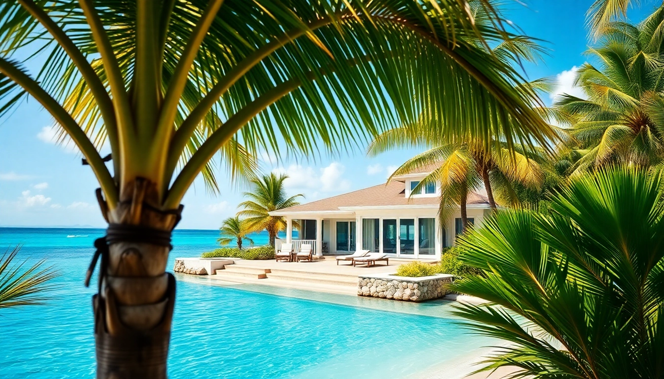 Showcase of a luxurious seaside villa representing jamaica real estate amidst a tropical paradise.