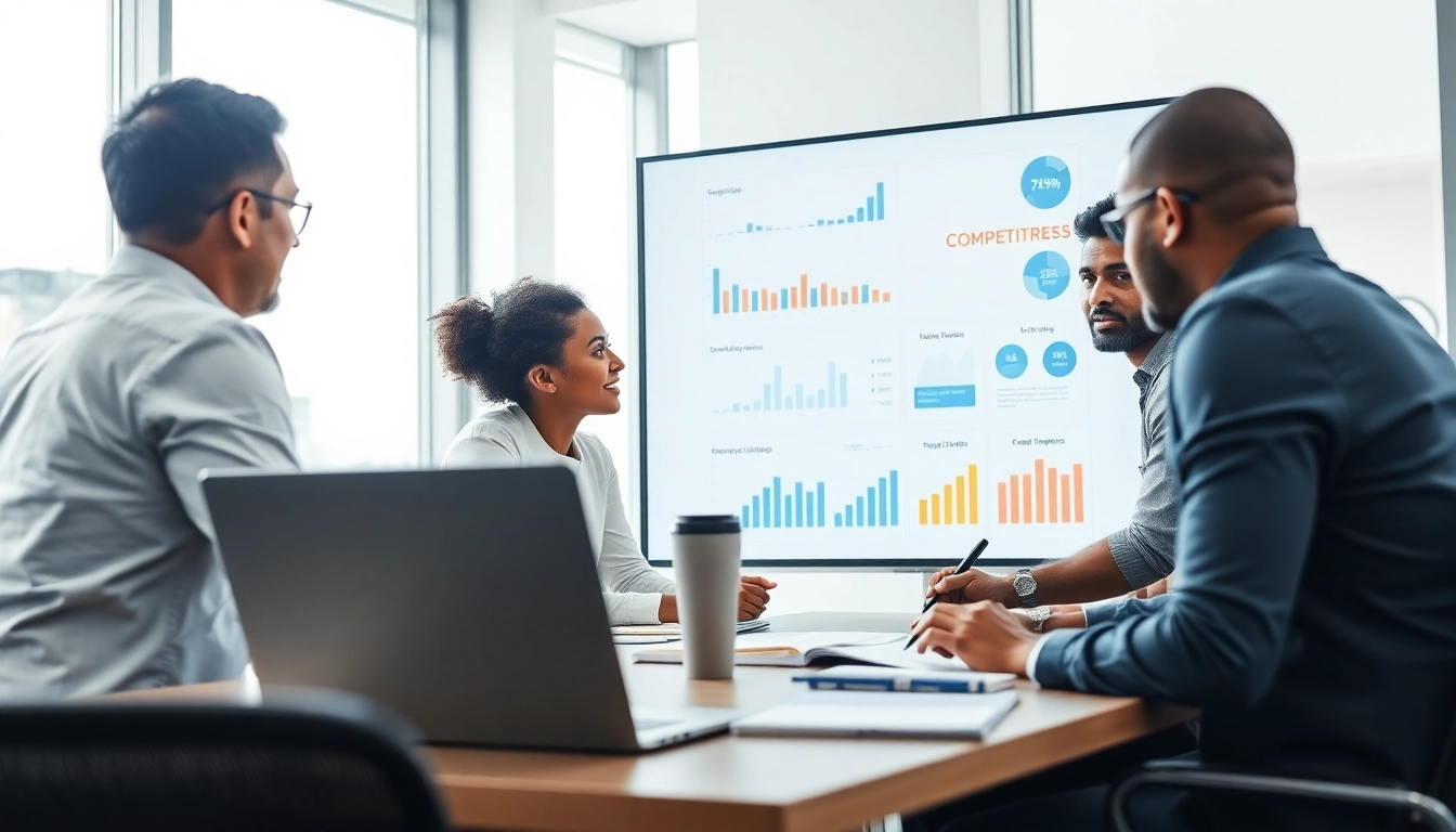 Analyze ai prompts for competitor analysis during a professional business meeting focused on strategy.
