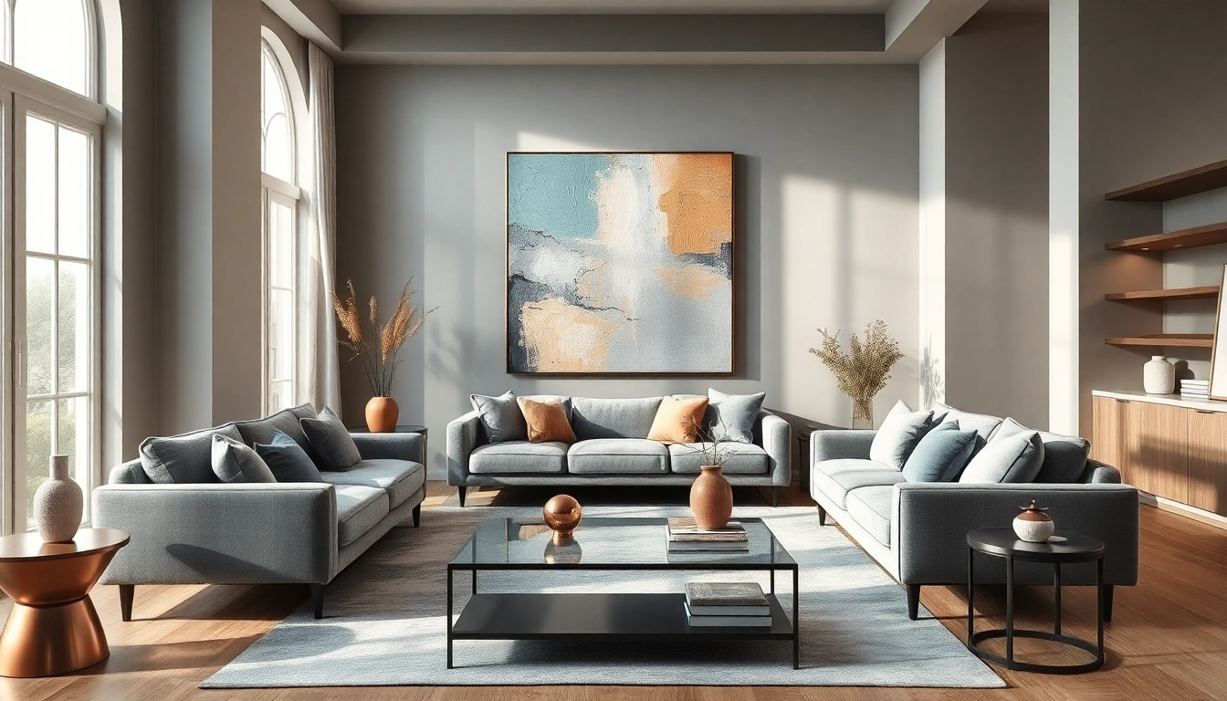 Showcasing striking Art and decor options in a contemporary living space filled with elegance.