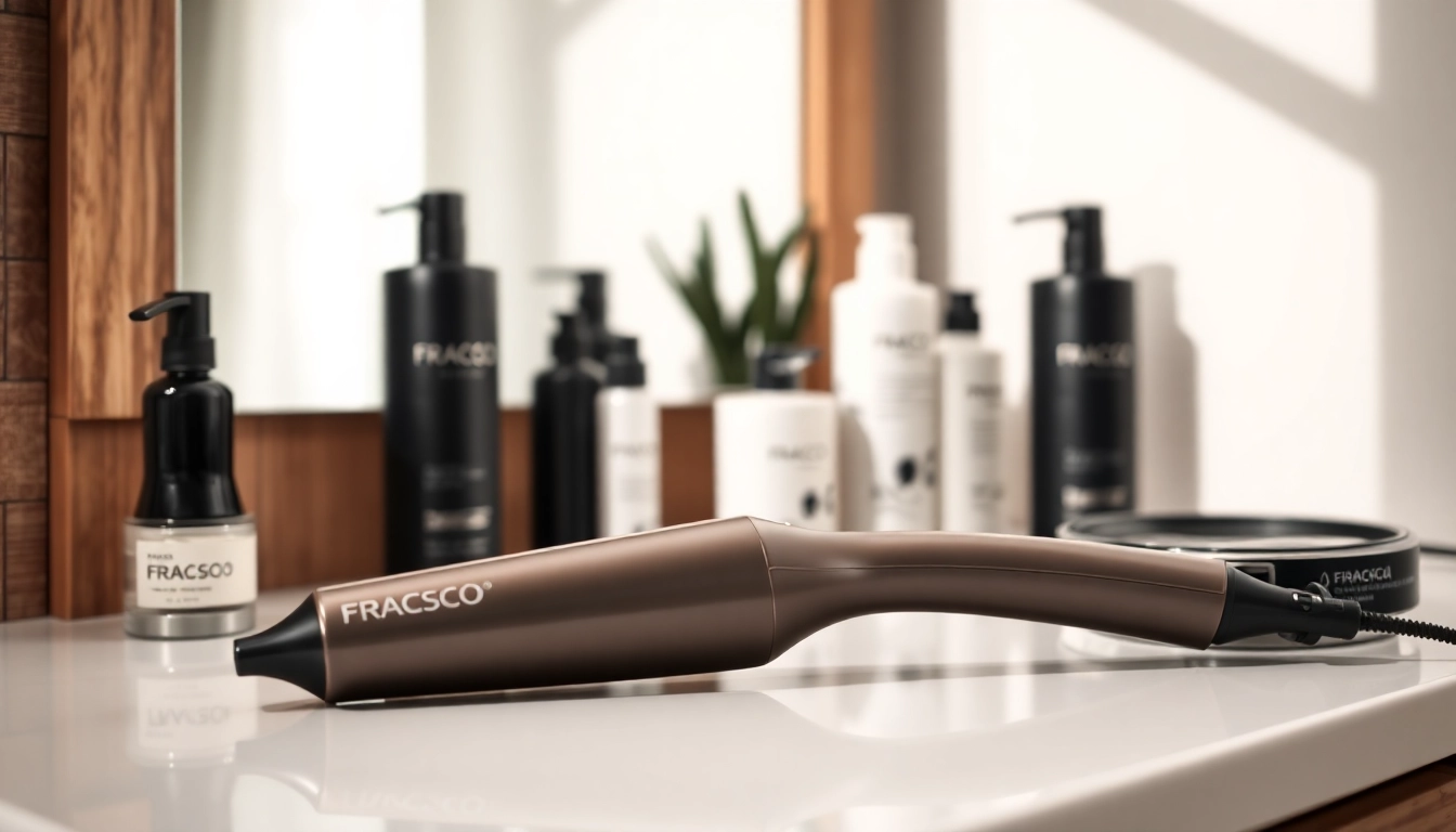 Fracsco AirBend™ S1 Pro Hair Styler & Dryer showcased elegantly on a vanity