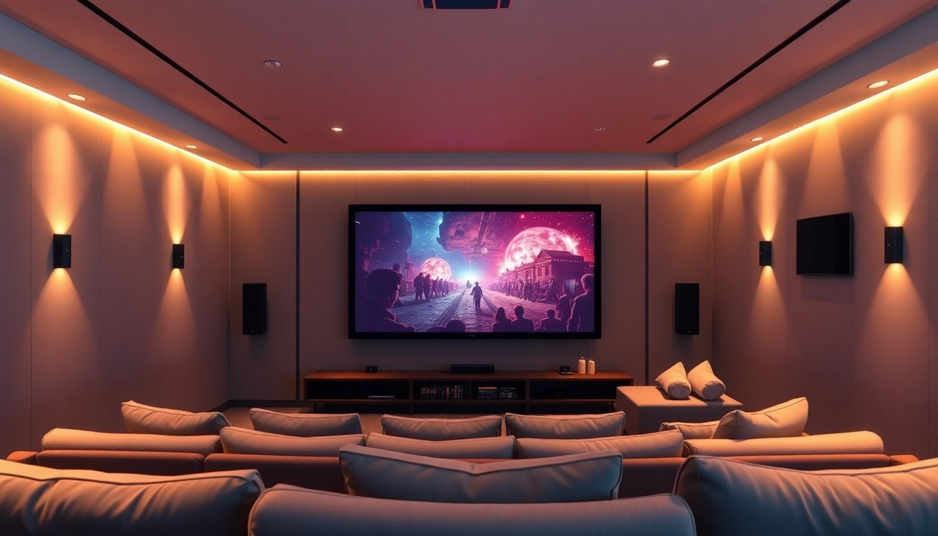 Enhance your viewing with the Best Fixed Frame Projector Screen showcasing vivid picture quality in a modern home setting.
