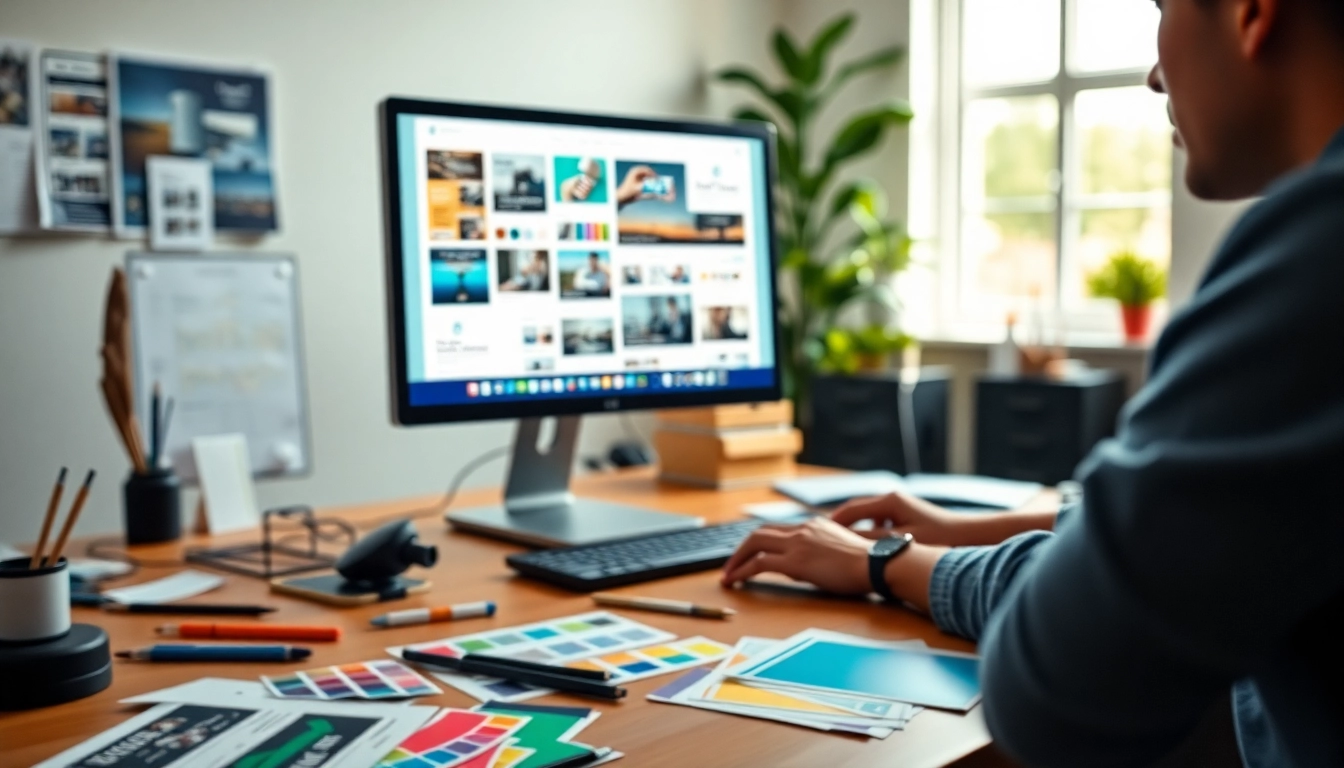 Showcasing engaging website design work in a modern workspace environment.