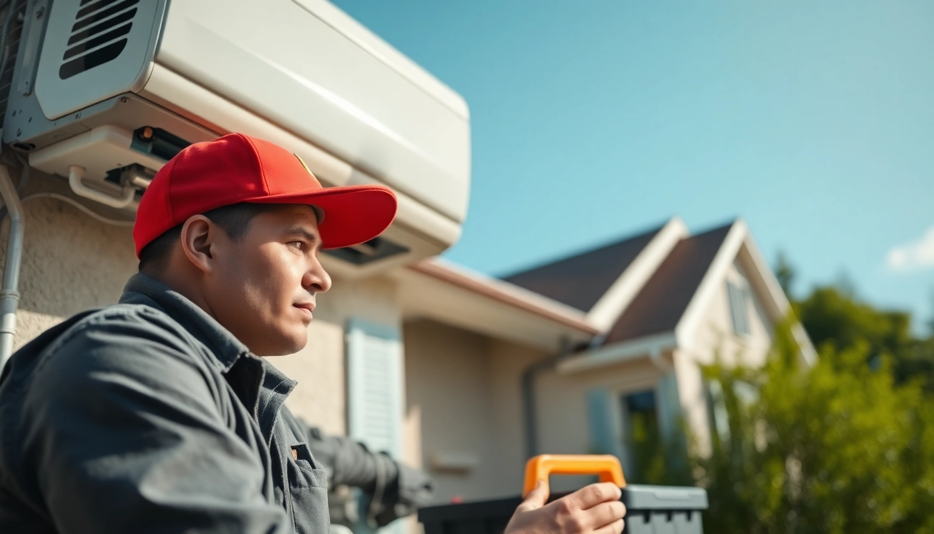 Efficient AC installation Franklin TN by a professional technician in a residential setting.