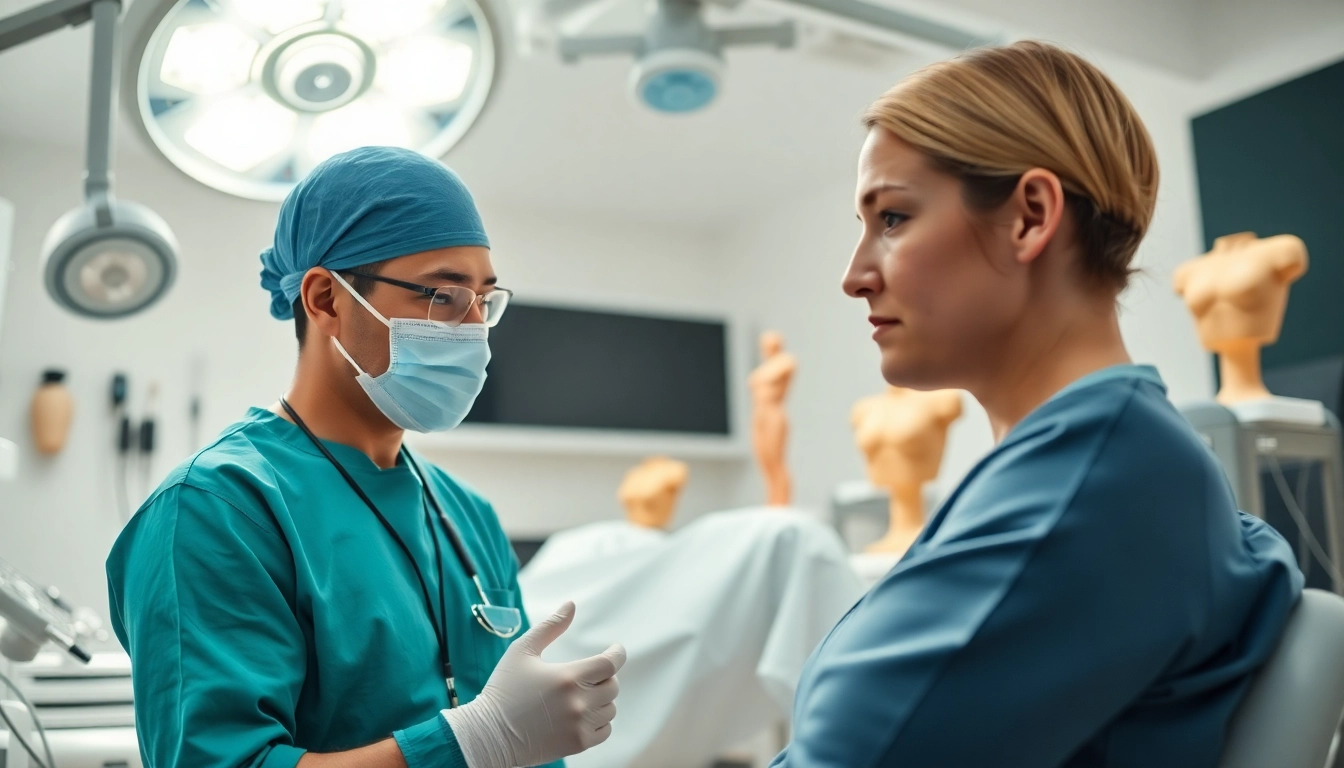Die Bauchdeckenstraffung Braunschweig: Chirurg und Patient im Beratungsgespräch über die Operation.