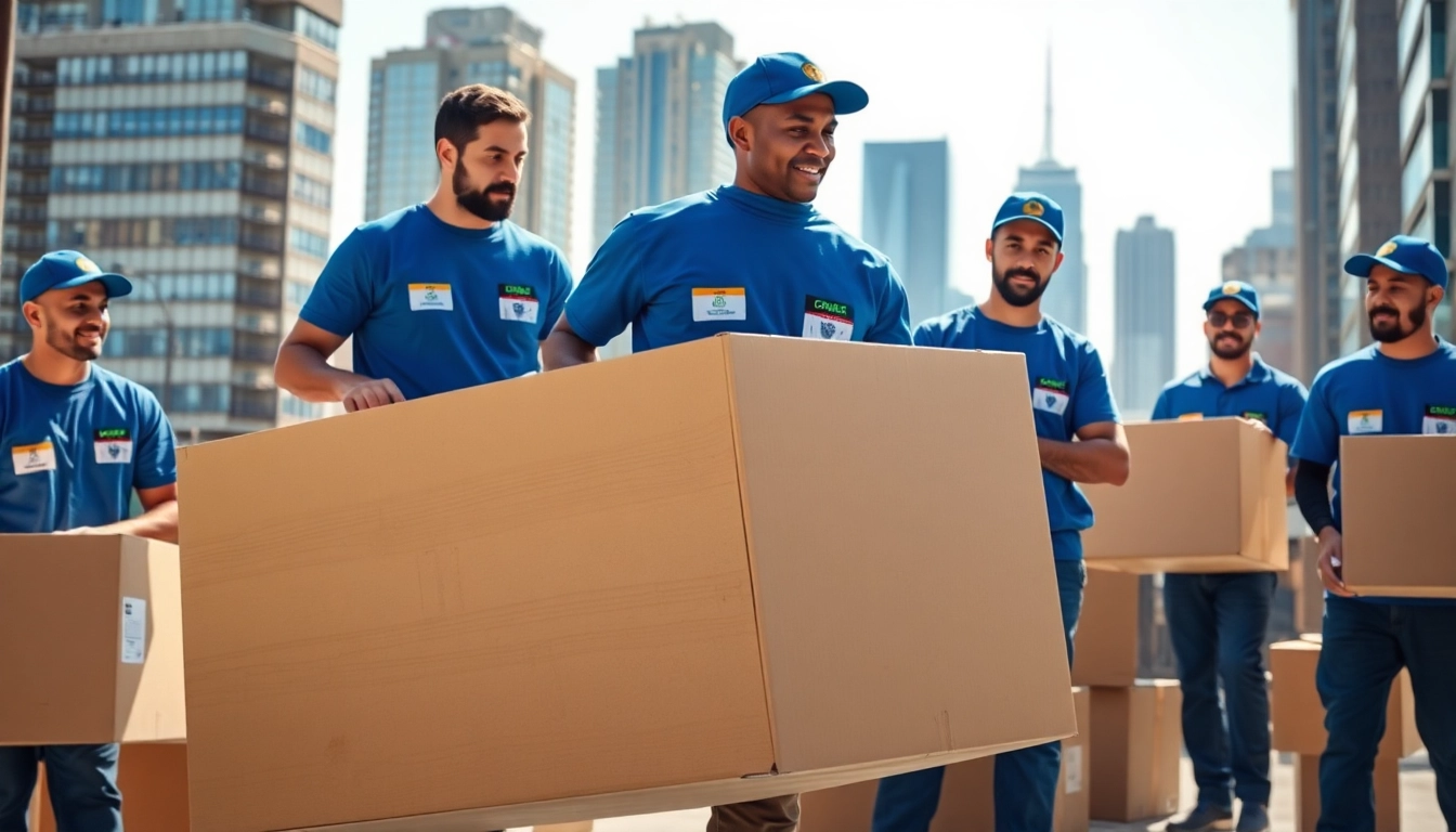 Skilled Queens movers carefully lifting furniture during a busy urban move